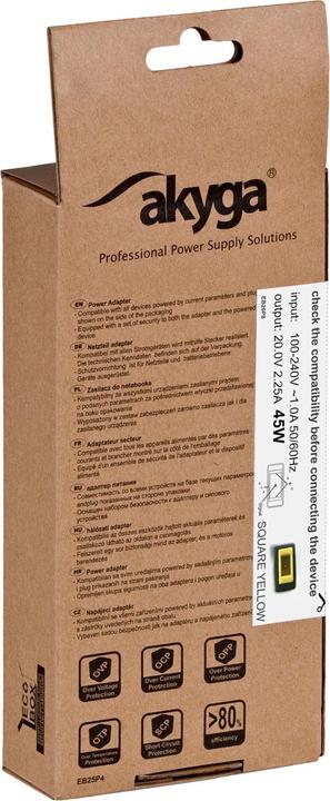 Immagine prodotto Akyga AK-ND-51 - Notebook - Interno - 100 - 250 V - 55 +/- 5 Hz - 45 W - 20 V (45 W)