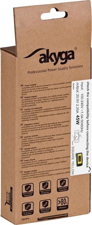 Produktbild Akyga AK-ND-51 - Notebook - Indoor - 100 - 250 V - 55 +/- 5 Hz - 45 W - 20 V (45 W)