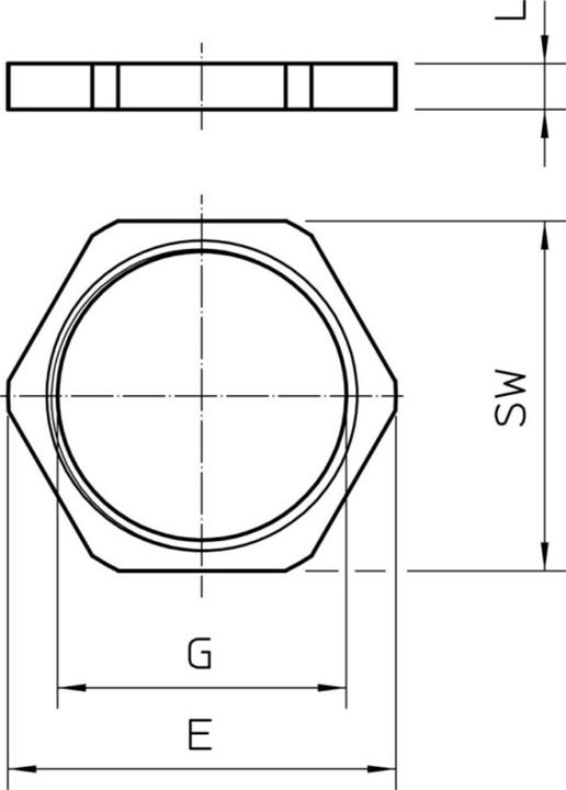 Actual product image OBO Bettermann obo-bettermann System conex. IJF. - Locknut 169/MS M32 brass coloured