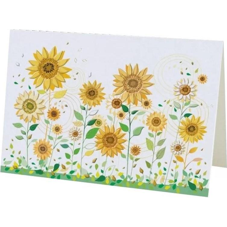 Turnowsky, Biglietto di auguri + Carta da lettere, B6-Karte + Sonnenblumen-Umschlag