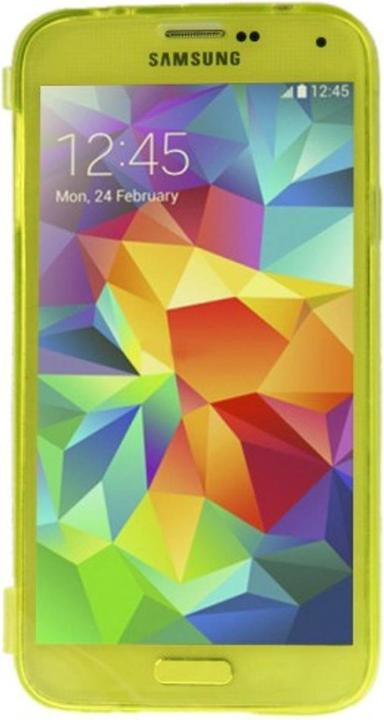 Produktbild König Design Handyhülle Flip Quer für Handy Samsung Galaxy S5 / S5 Neo Gelb (Samsung Galaxy S5, Samsung Galaxy S5 Neo)