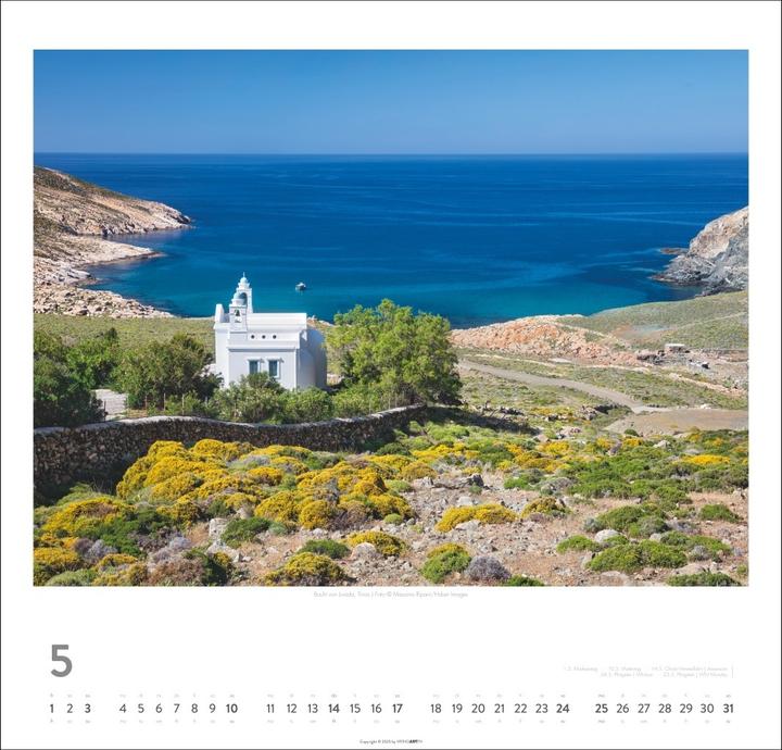 Actual product image Griechische Inseln Kalender 2026 - Im Land der Götter (48 x 46 cm)