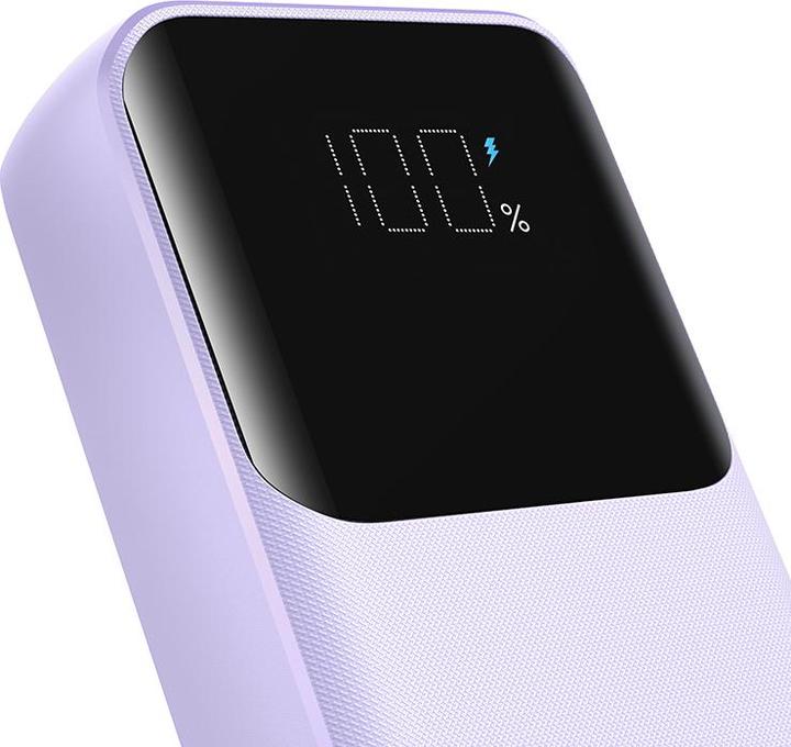 Productafbeelding Joyroom 30W 20000mAh mini Power Bank met ingebouwde kabels, Lightning & USB-C - Paars (20000 mAh, 30 W, 77 Wh)