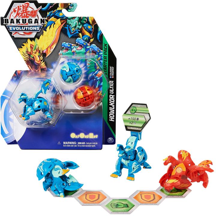 Actual product image Bakugan Evolutions' Starter Pack mit 3(Ultra Aquos Howlkor, Basic Pyrus Pegatrix, Basic Aquos Colo