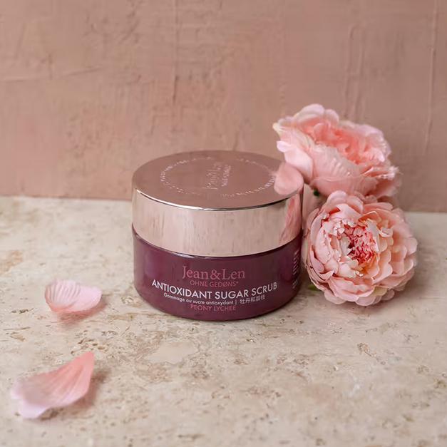 Actual product image Jean & Len Sugar Scrub Peony/Lychee, 250 g (200 ml)