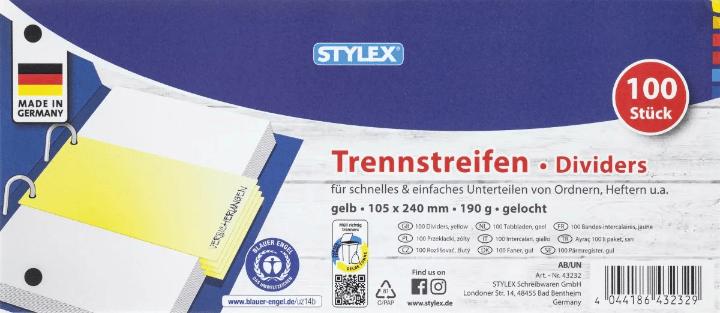 Image du produit Stylex Intercalaires, Jaune, paquet de 100