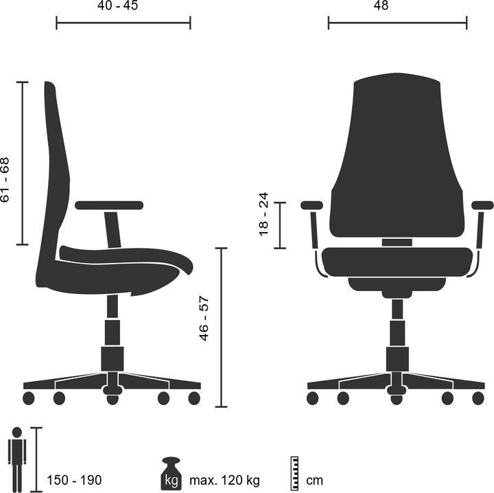 Produktbild Hjh Office Zenit Comfort (46 - 57 cm)