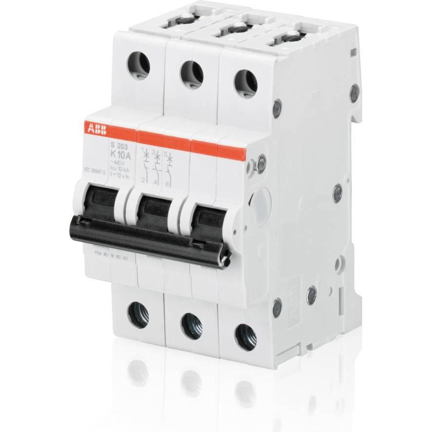 ABB, Schutzschalter, S203M-B10 Sicherungsautomat 10A pro M compact 3-polig