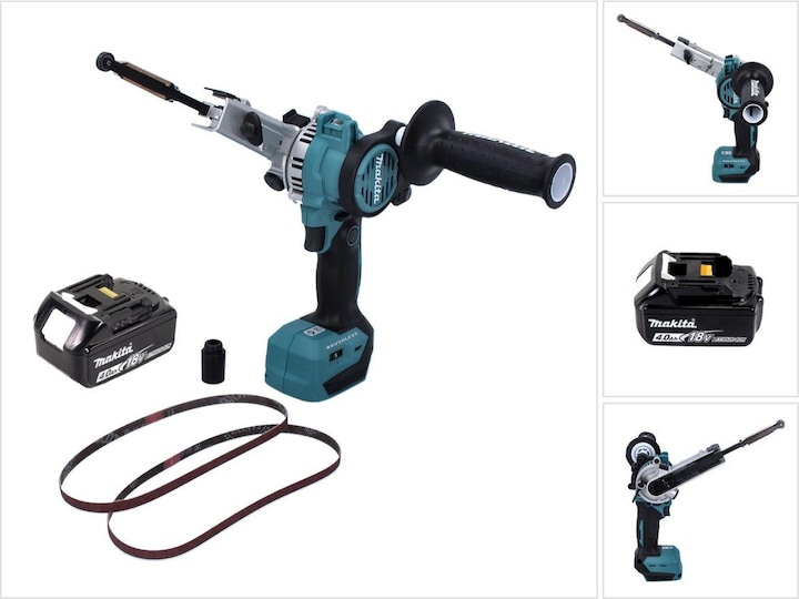 Produktbild Makita DBS 180 M1 Akku Bandfeile 18 V 9 x 533 mm Brushless + 1x Akku 4,0 Ah - ohne Ladegerät