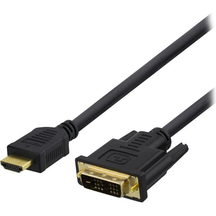Deltaco HDMI-112D adapterkabel (2 m, HDMI), Video Kabel