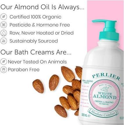 Produktbild Perlier White Almond Shower & Bath Cream - Nourishing and Soothing Luxury Bath