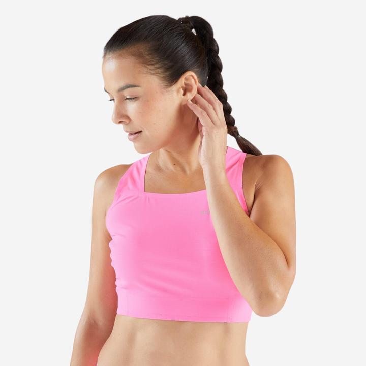 Image du produit Kiprun Crop top de Running léger Femme - Race crop 900 Light rose Méline ROLLIN (XXS)