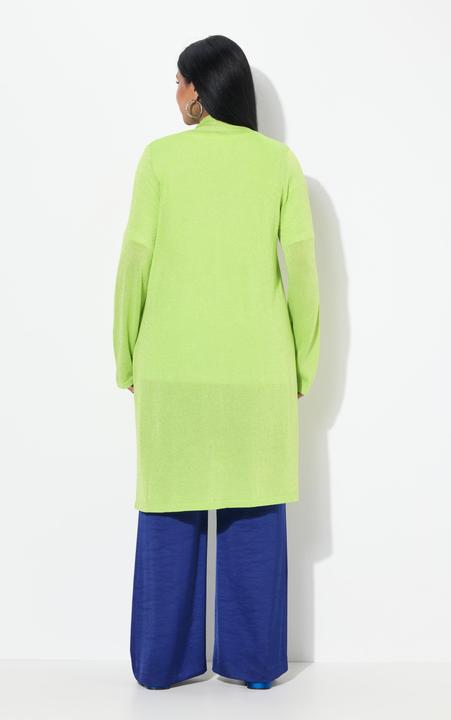 Produktbild Ulla Popken Long-Strickjacke, offene Form, V-Ausschnitt, Stehkragen (42, 44)