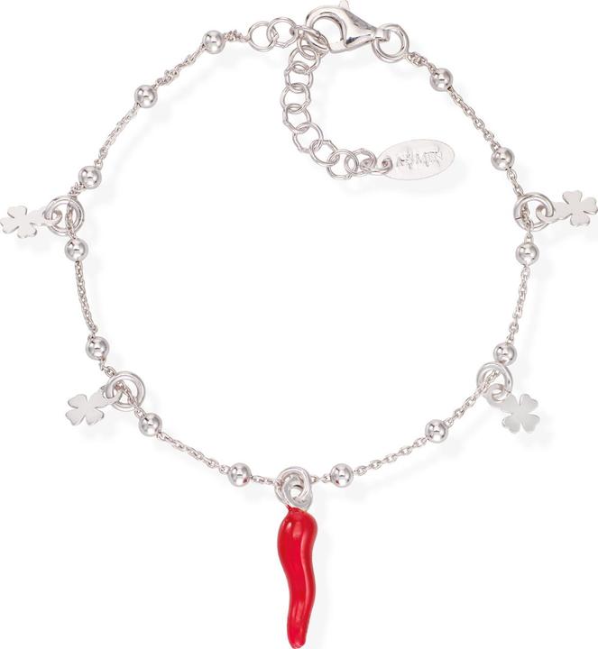 Immagine prodotto Amen Bracciale Lucky Horn e Quatrefoil (19 cm, Argento 925, Smalto)
