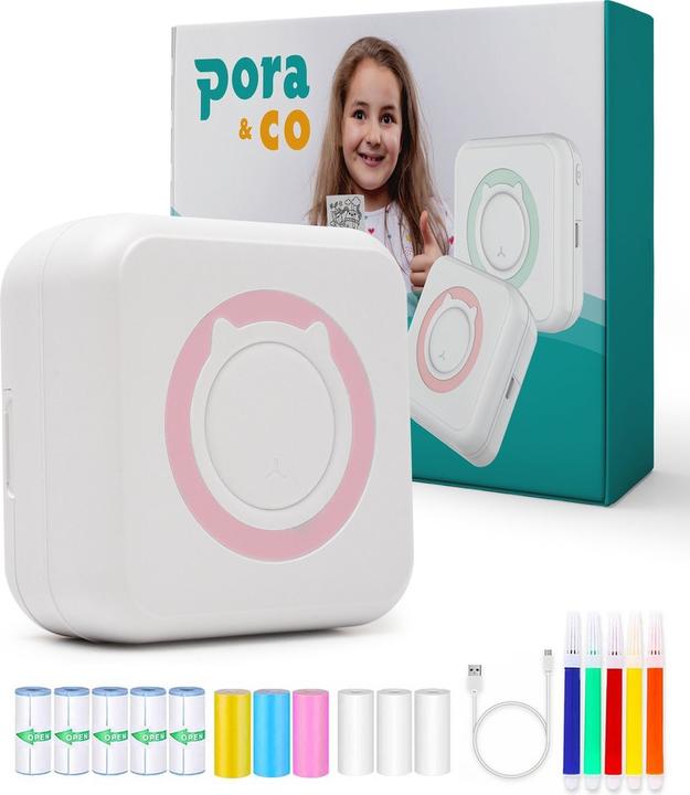 Produktbild Pora&Co Mini Printer For Mobiel Pink (2950041846694) (Thermodirekt, Farbe)