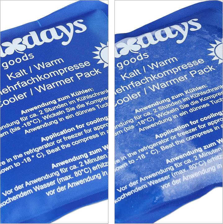 Valeurs nutritives et ingrédients Relaxdays 8x pad de refroidissement (8 x, 100 g)