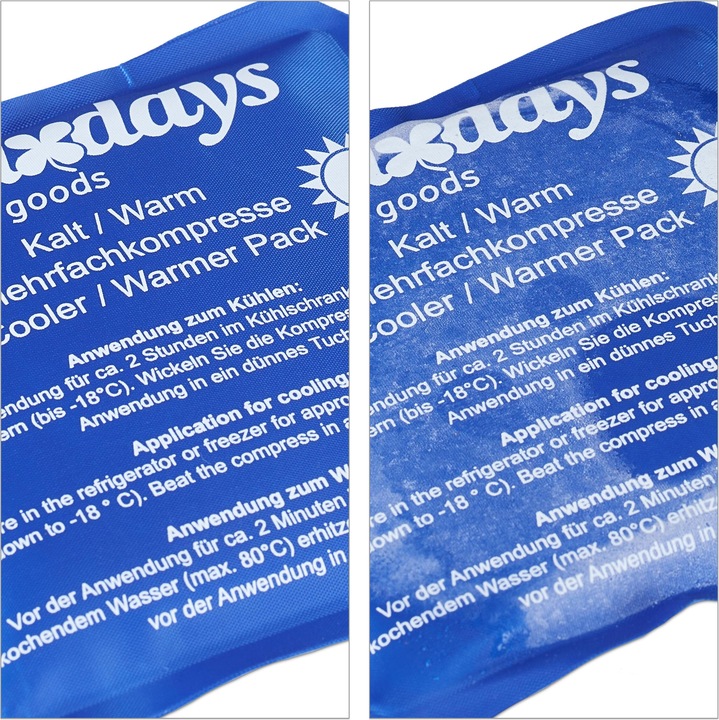 Nutritional values and ingredients Relaxdays 8x cooling pad (8 x, 100 g)