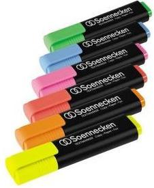 Produktbild Soennecken Leuchtmarker (Rot, Grün, Gelb, Rosa, Orange, Blau, 5 mm, 6 x)