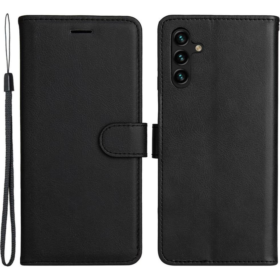 Cover-Discount Galaxy A34 - Leder Etui Hülle schwarz (Samsung Galaxy A34 5G), Smartphone Hülle, Schwarz