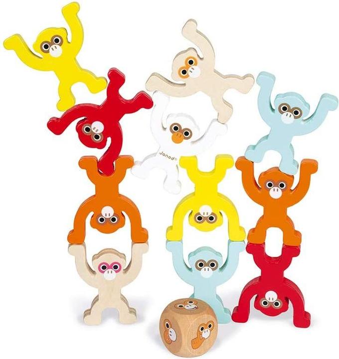 Actual product image Janod Game Monkey Pyramid (German, French, Swiss German, Italian, English)