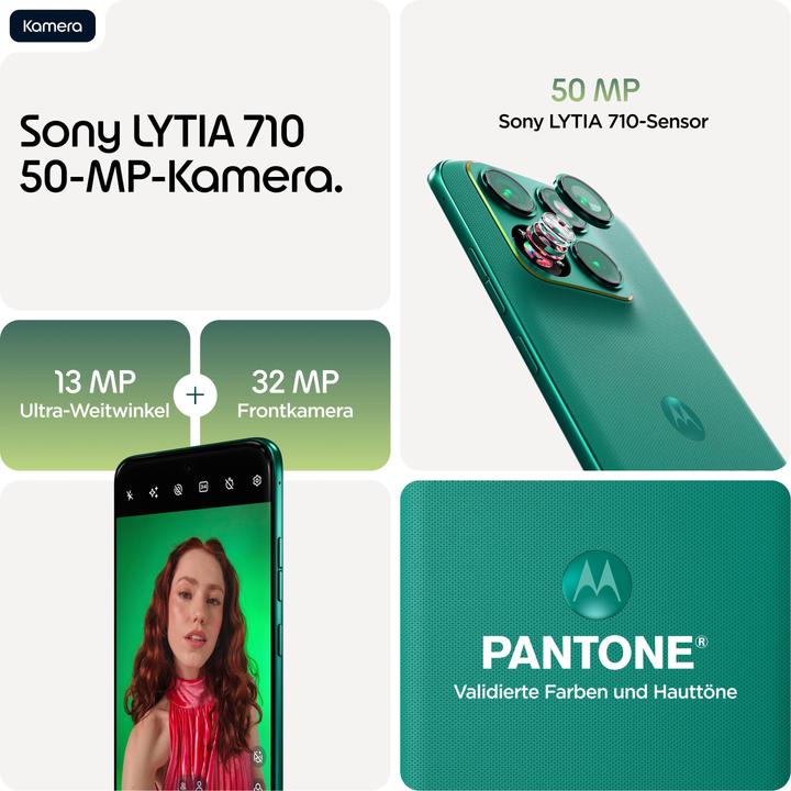 Produktbild Motorola Edge 70 Fusion (256 GB, Sporting Green, 6.78", Dual SIM, 5G)