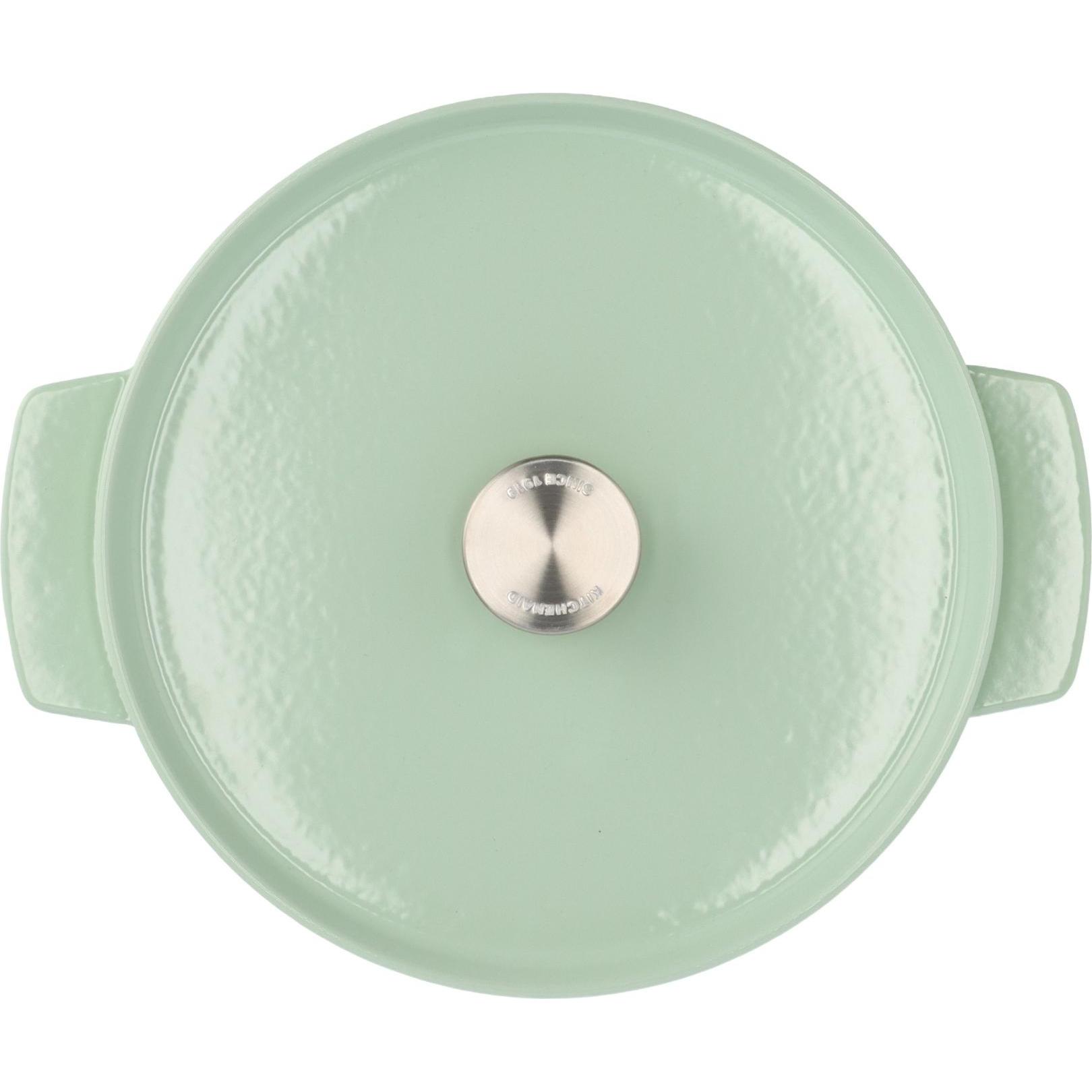 Thumbnail - KitchenAid braadpan emaille 26cm - pistache groen - limited edition, Pfanne + Kochtopf, Grün