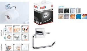 Actual product image tesa EKKRO toilet roll holder incl. adhesive solution without drilling