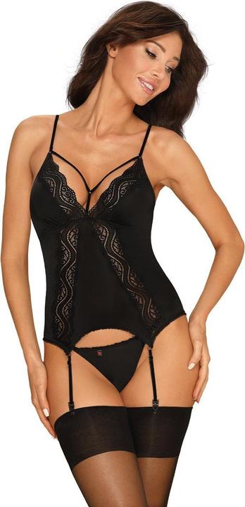 Produktbild Obsessive Diyosa StrumpfbandKorsett mit sexy Tanga (S, M)