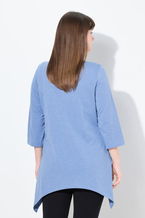 Produktbild Ulla Popken Shirt, Zipfelsaum, V-Ausschnitt, 3/4-Arm (50, 52)