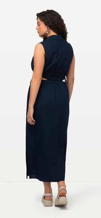 Produktbild Ulla Popken Maxikleid, Leinenmix, A-Linie, Reverskragen, ärmellos (50, 52)