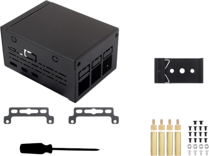 Actual product image WaveShare Industrial metal housing (D) for Raspberry Pi 5