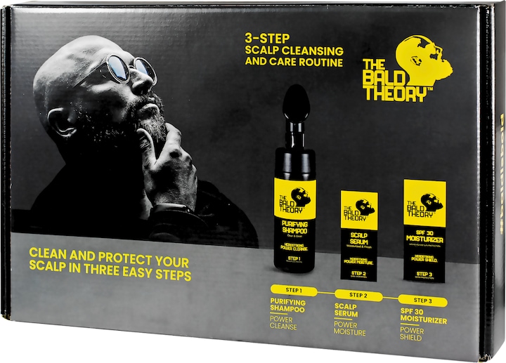Produktbild The Bald Theory 3er SET (Shampoo, Serum, Moisturizer) (Haarpflege set)