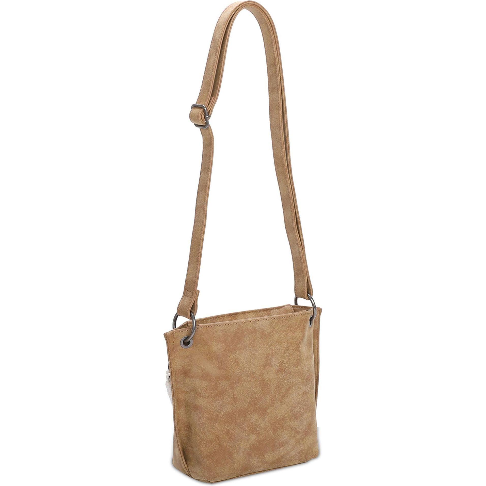 Thumbnail - Fritzi aus Preußen, Handtasche, Fritzi03N Vintage Umhängetasche 22.5 cm, Beige