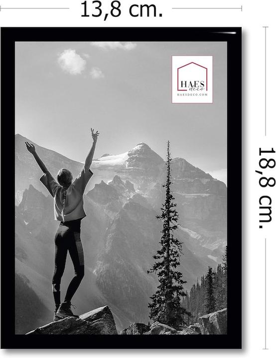 Actual product image Haes Deco Deco Kunststoff-Fotorahmen EF2B Easy Frame Schwarz 13x18 cm (13 x 18 cm)