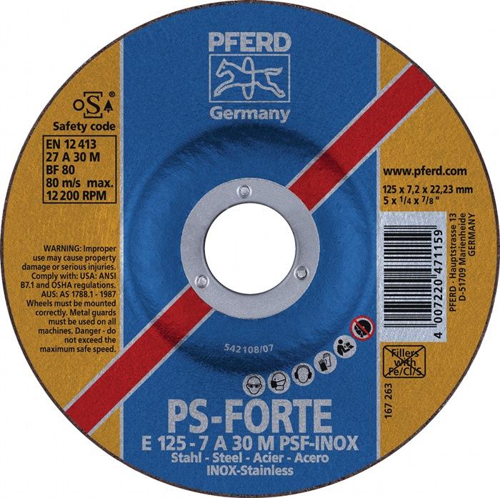 Produktbild Pferd Schruppscheibe M PSF D178xS8,3mm gekröpft Bohrung 22,23 mm