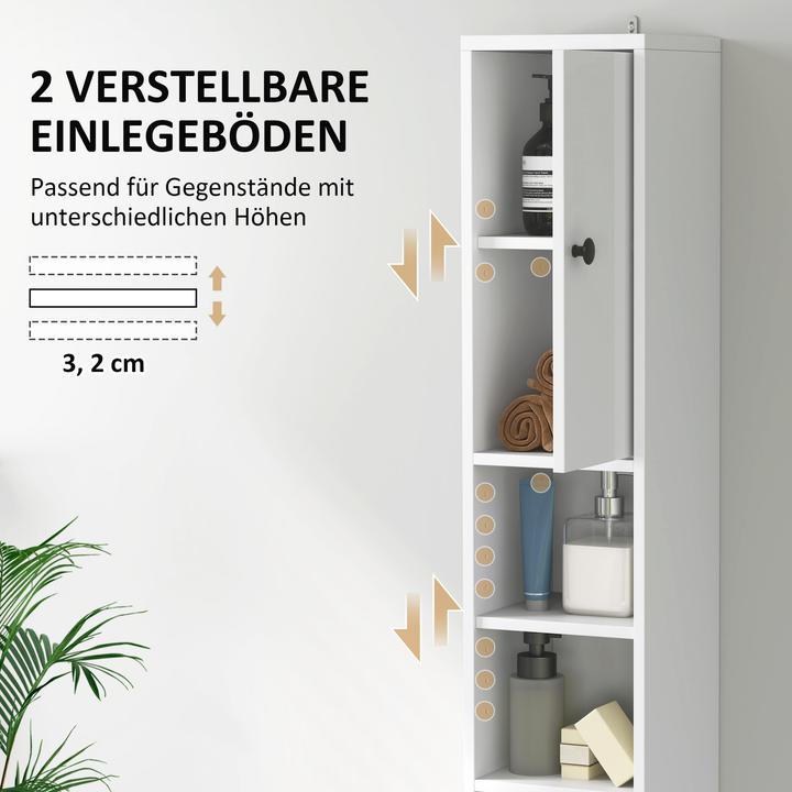 Immagine prodotto Homcom Badezimmerschrank Spanplatte, MDF Weiss (20 x 20 x 178 cm)