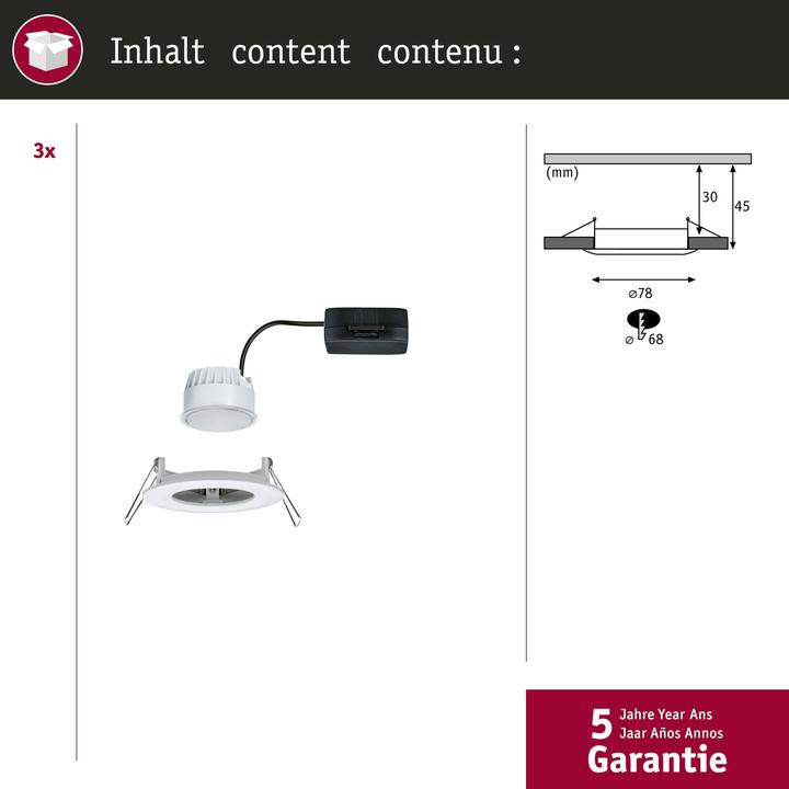 Produktbild Paulmann Einbauleuchte Nova Set (460 lm)