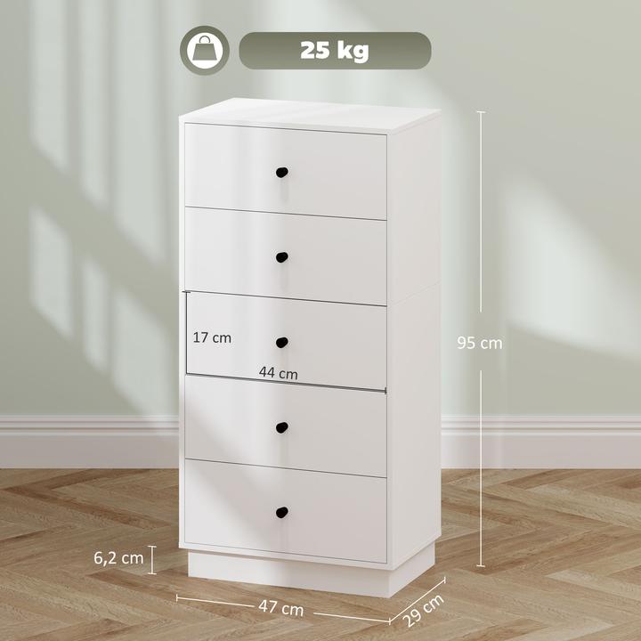 Actual product image Homcom Chest of drawers (47 x 29 x 95 cm)