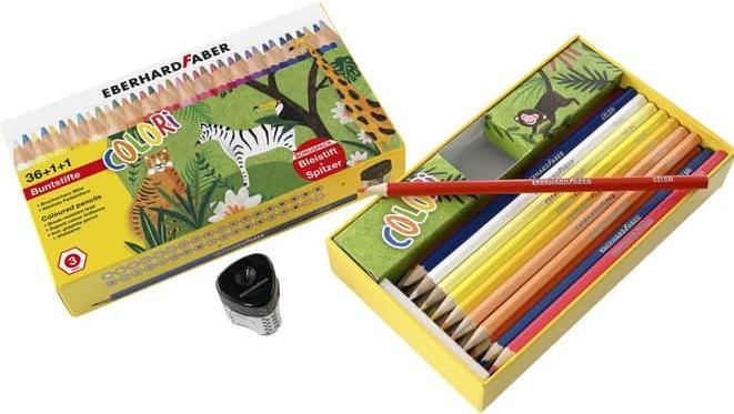Produktbild EberhardFaber Farbstift Colori Buntstifte Kartonbox mit 36 Buntstiften, 3 mm, sortiert (36x)