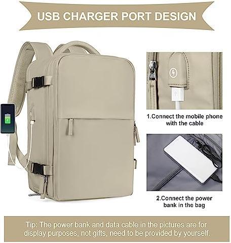 Actual product image Only-Bags.Store Cabin Bag for EasyJet 45x36x20 Travel Backpack Ryanair with USB Port Airplane Backpack