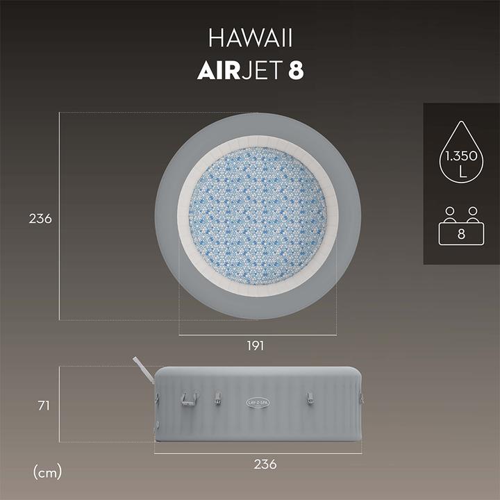 Image du produit Bestway Lay-Z-Spa Hawaii MaxHold EnergySense (8 Personnes)