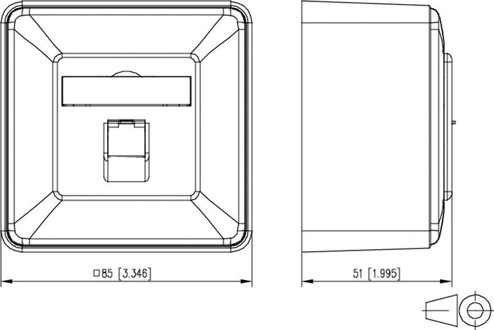 Produktbild Metz Connect E-DAT C6A IDC Dose, 1 Port