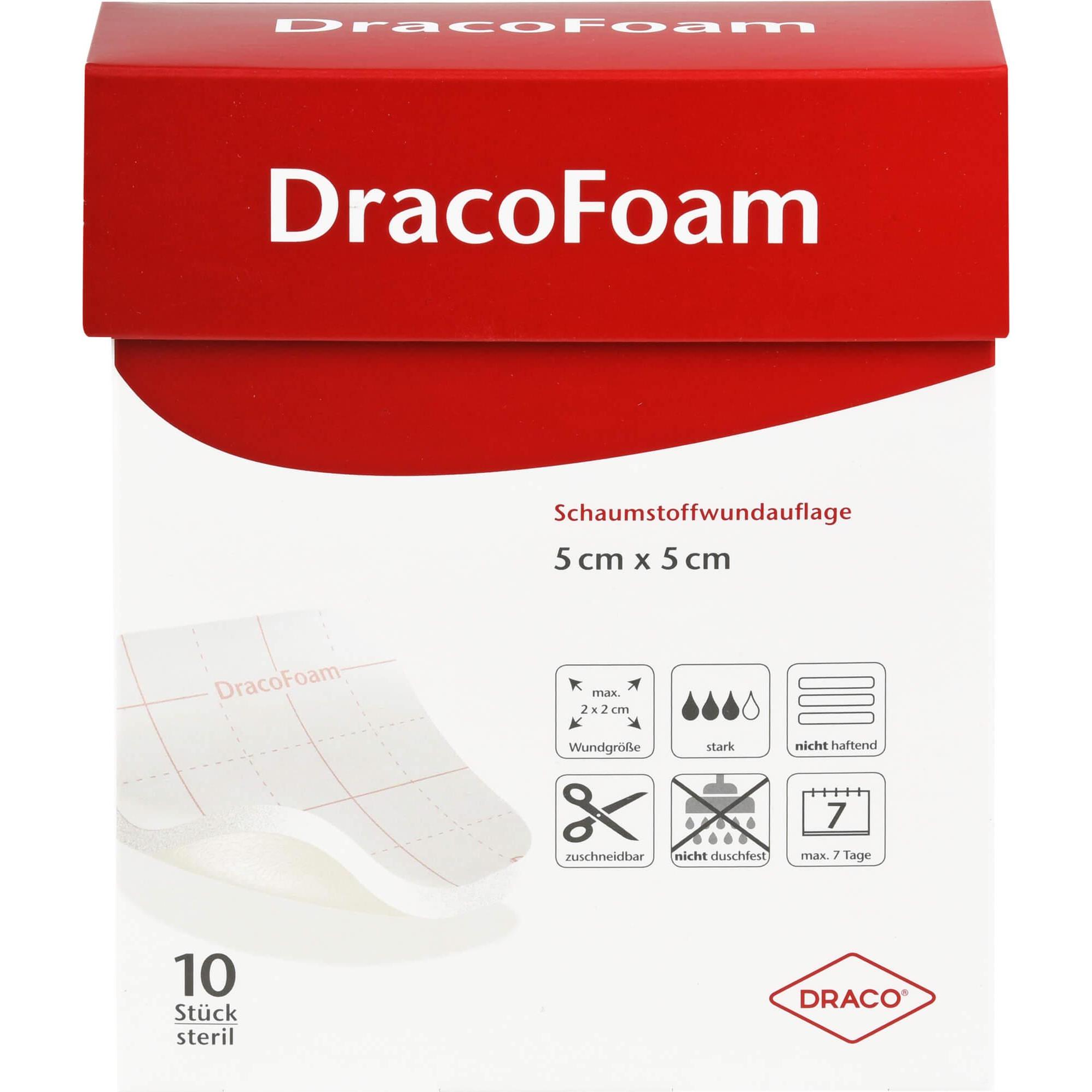 Thumbnail - Dracco, Verbandsmaterial, DracoFoam Schaumstoffwundauflage 5 x 5 cm, 10 St. Verband