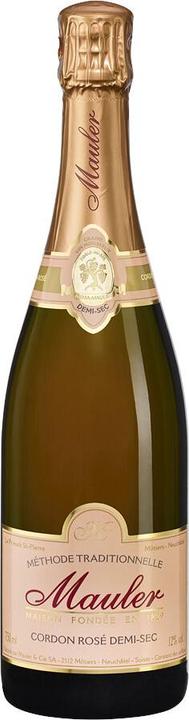 Actual product image Mauler Cordon Rosé demi-sec Grand Vin Mousseux Suisse (1 x 75 cl)