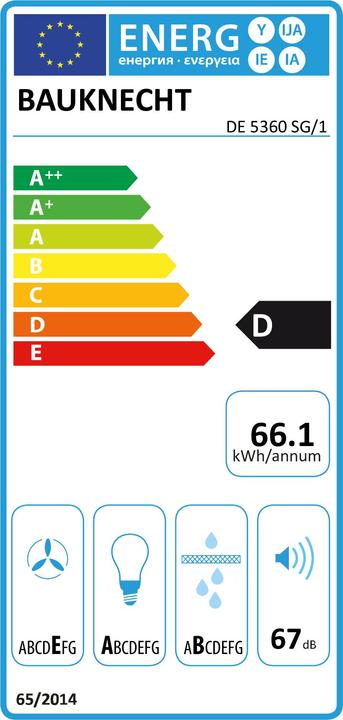 Energie-Label Bauknecht DE 5360 SG/1 (Zwischenbauhaube)