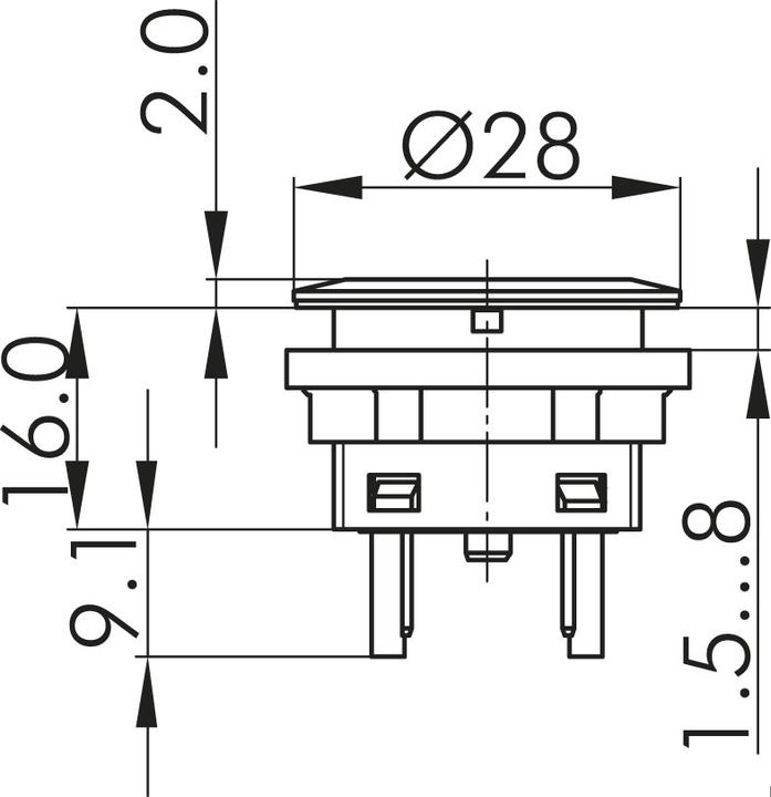 Produktbild Schlegel SSWTLRBOI Drucktaster mit Ringbeleuchtung, schwarz SSWTLRBOI