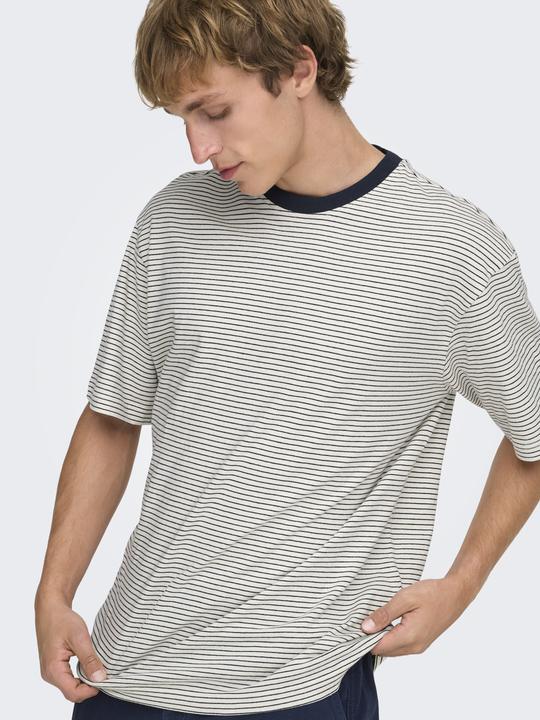 Produktbild Only & Sons Onsfred Life Rlx Ss Stripe Tee Noos (S)