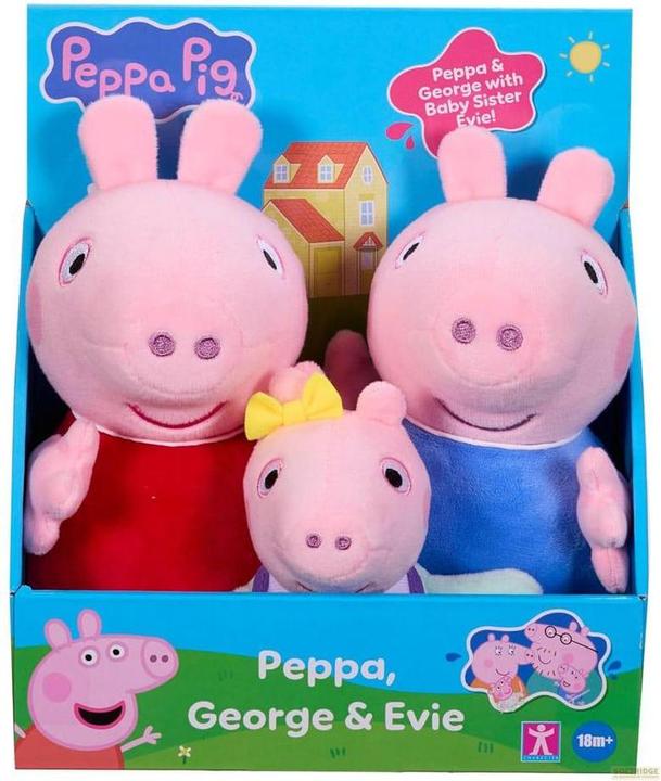 Produktbild Character Peppa Pig Plüschfiguren 3er Pack (19.20 cm)
