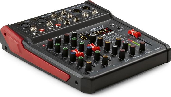 Actual product image Vonyx VM-KG06 - 6-kanaals mengpaneel Bluetooth, DSP, mp3 speler en USB audio interface (Studio- and Livemixer)