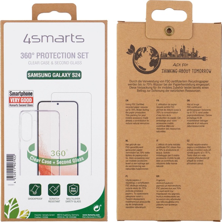 Productafbeelding 4smarts 360°-beschermingsset voor Samsung Galaxy S24 (Samsung Galaxy S24)